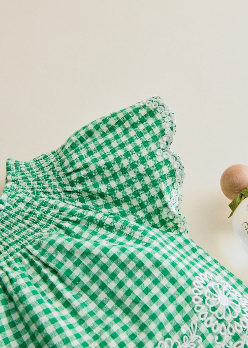 Nolane Blouse - Green Gingham