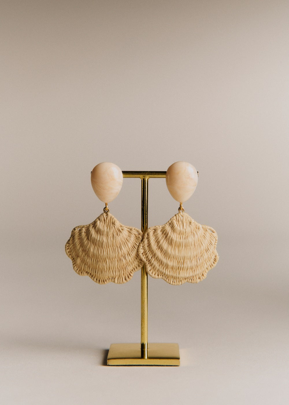 Valeria Earrings - Natural Beige