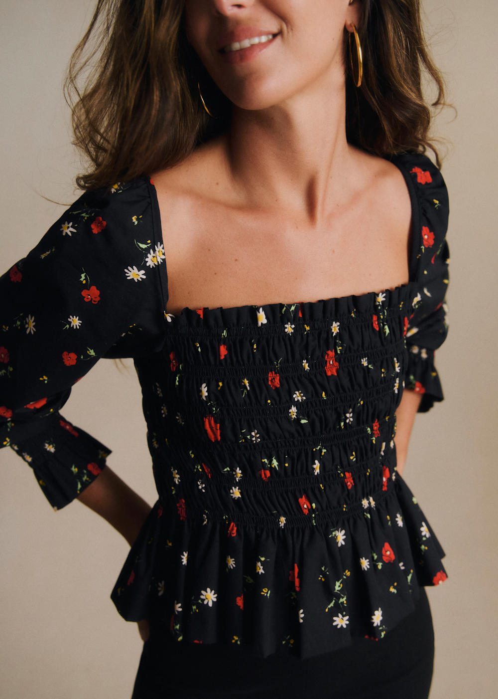 ALINE Blouse - Poppy Print
