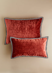 Textured Velvet Cushion - Small model - Sienna