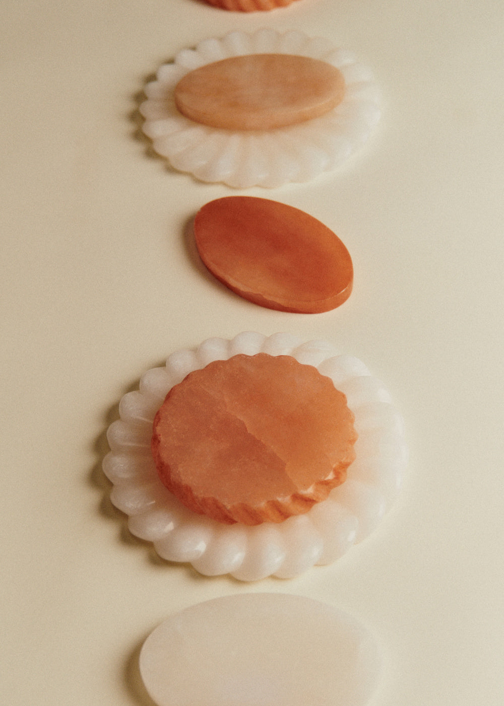 Soap dish - Pink Alabaster