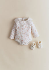 Mina Bodysuit - Sweet Pink Bouquet Print
