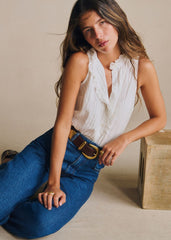 Celinda Shirt - Embroidered Ecru