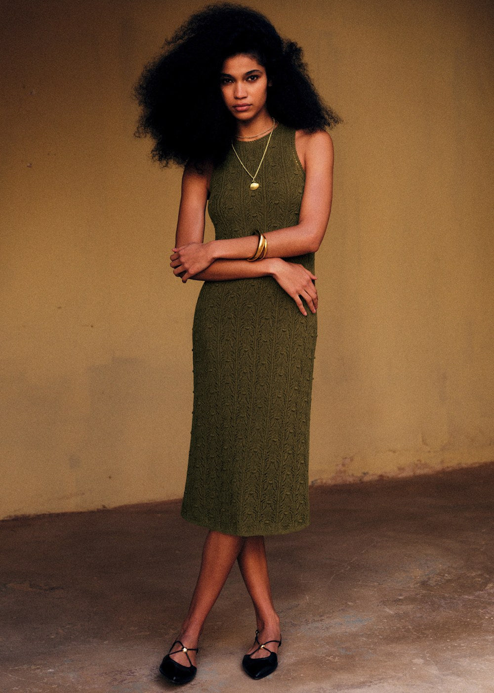 Wilma Dress - Olive Green