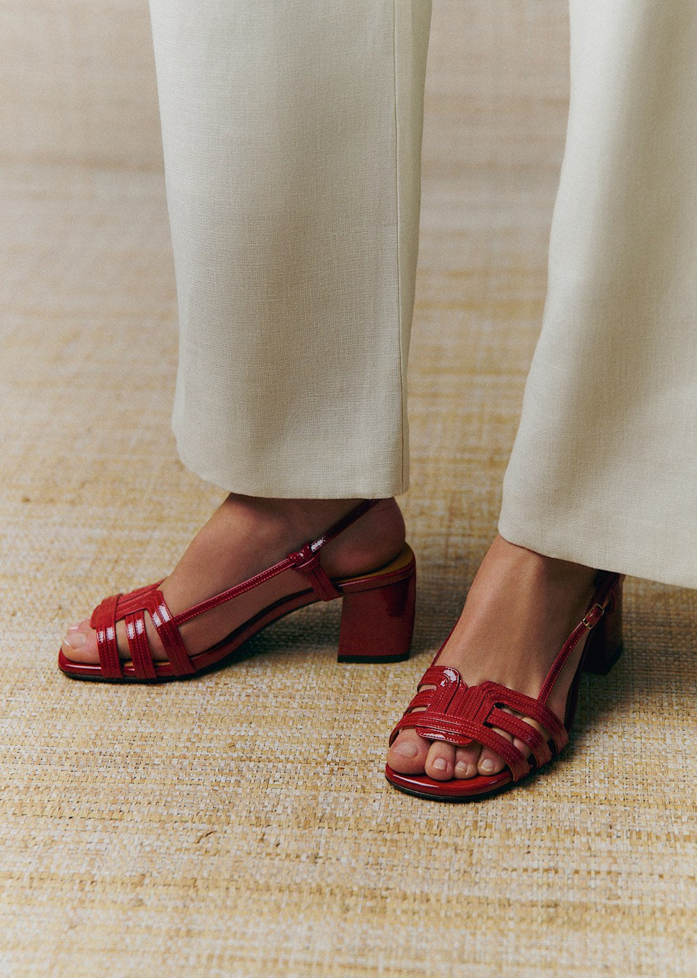 Josepha Sandals - Patent Cherry
