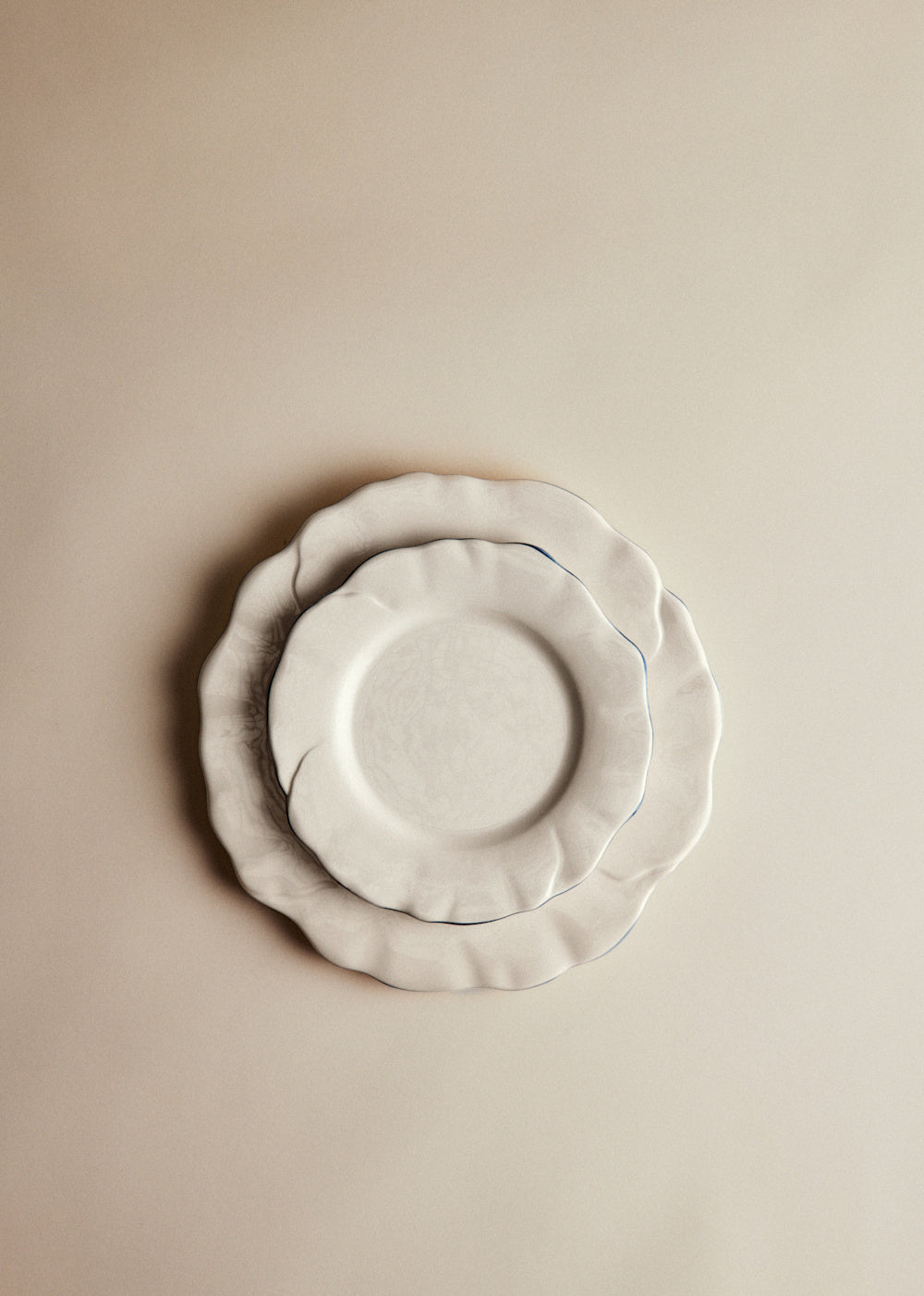 Set of 4 dessert plates - Barcarolle - Vintage Blue
