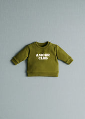 Amour club Bébé Sweat-Shirt - Olive Ecru