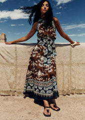 ARIWEN Top - Sézane x Inoui Editions - Mykonos Print