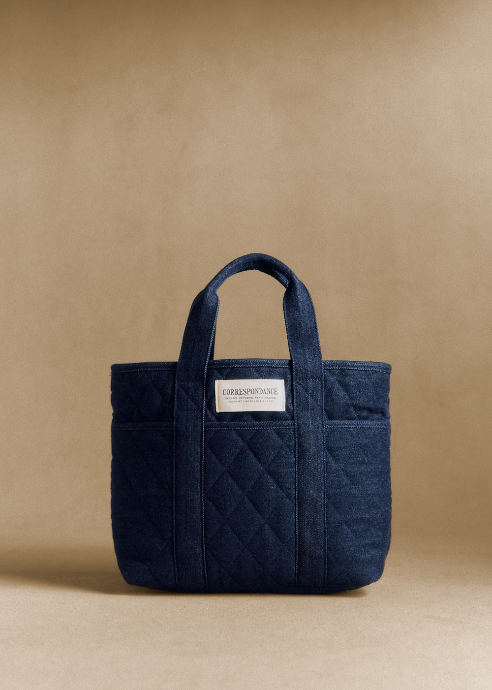 Mini Tote Bag - Quilted Denim