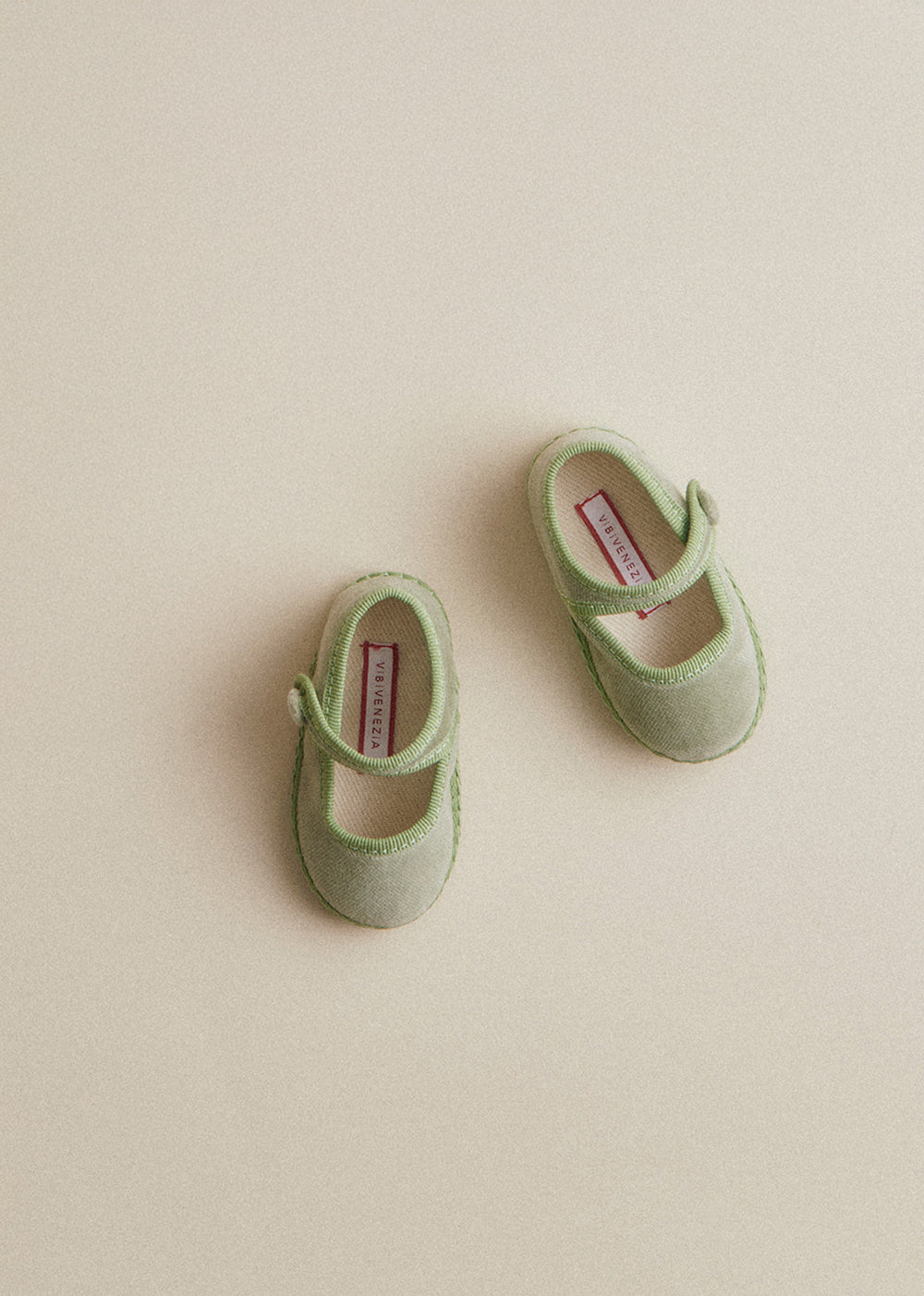 Mary Jane - Vibi Venezia Bébé Ballerinas - Sage Green