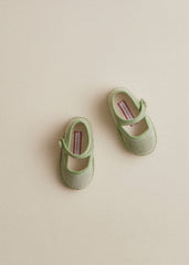Mary Jane - Vibi Venezia Bébé Ballerinas - Sage Green