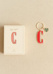 Alphabet key ring - Letter C Red
