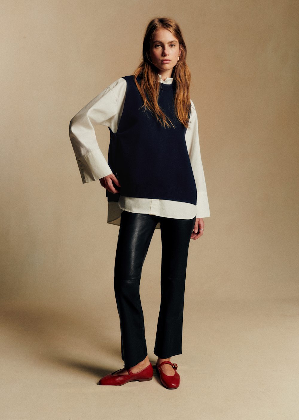 Ciara Trousers - Smooth Black Leather