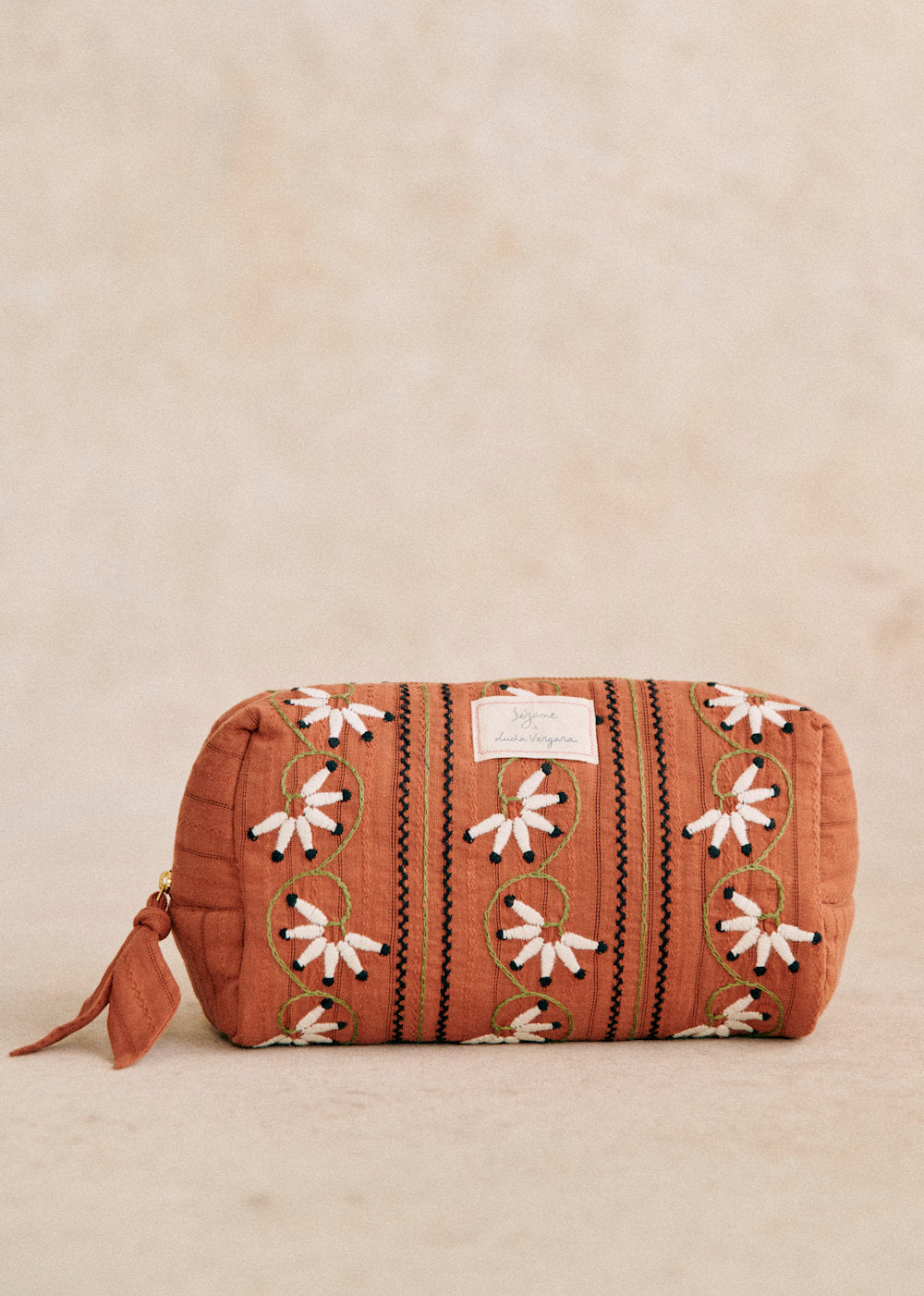 Toiletry bag - Sézane x Lucia Vergara - Rust
