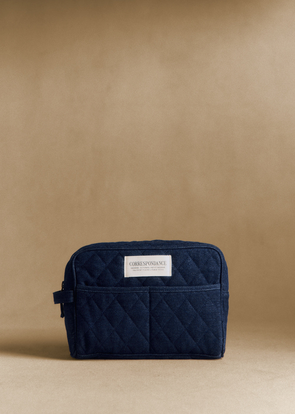 Large Toiletry Bag - Quilted Denim