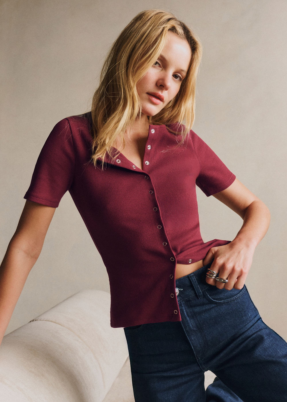 Nicolas T-Shirt - Burgundy