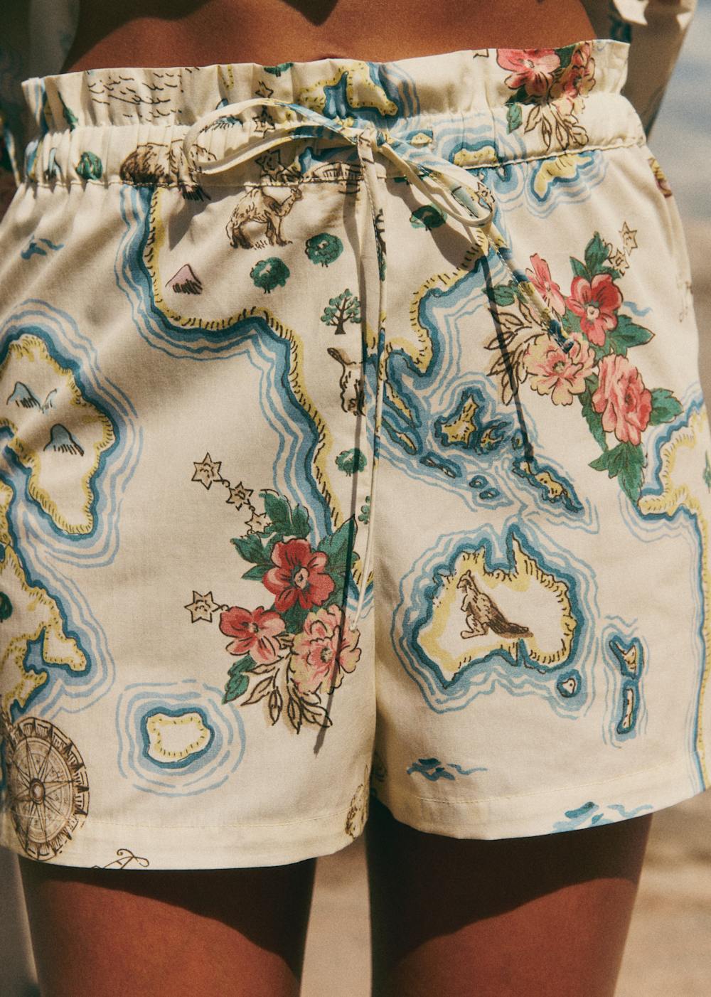 MATH Shorts - Sézane x Inoui Editions - World Maps Print