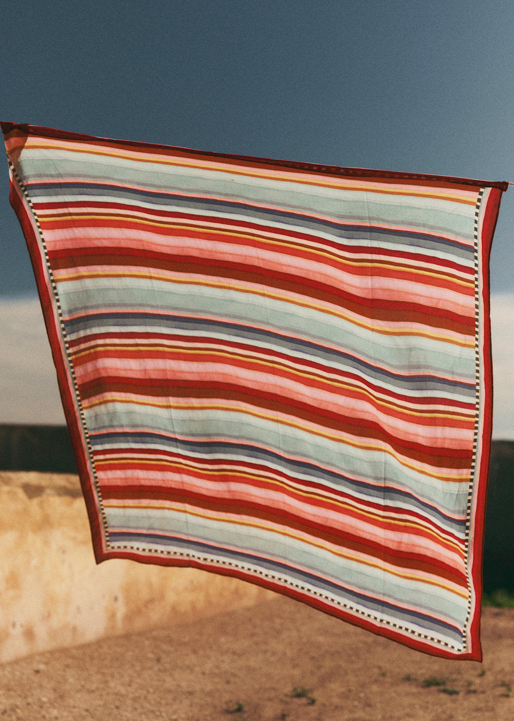 Payton Wrap Skirt - Sézane x Inoui Editions - Tuba Stripes Print
