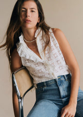 Celinda Shirt - Ecru Guipure Lace