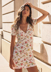 Patty Short Dress - Rosita Print