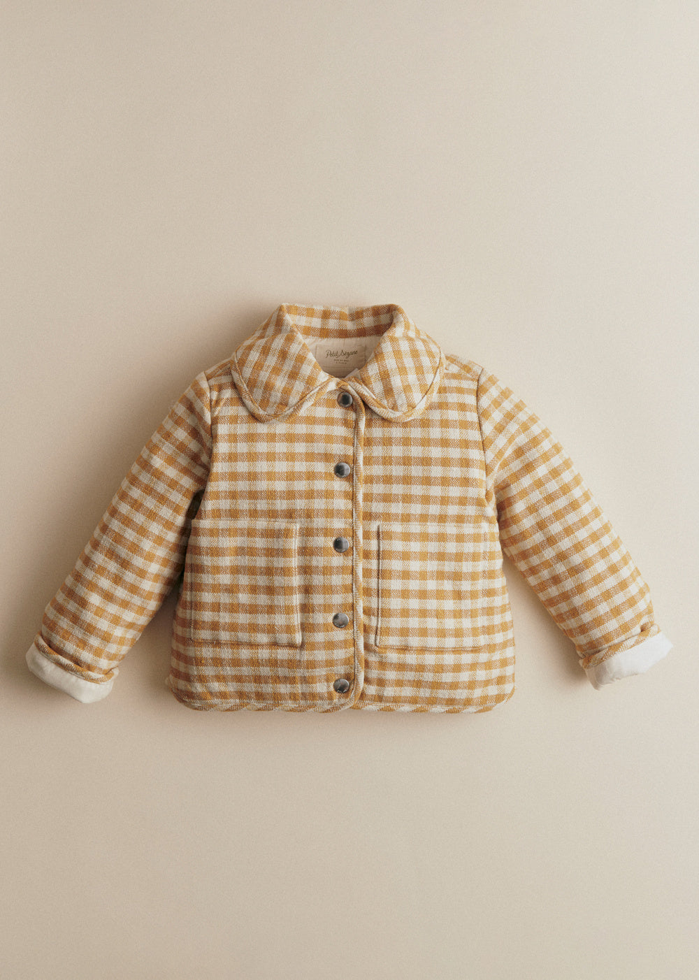 Apolly Jacket - Ochre Ecru Gingham Checks