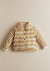 Apolly Jacket - Ochre Ecru Gingham Checks