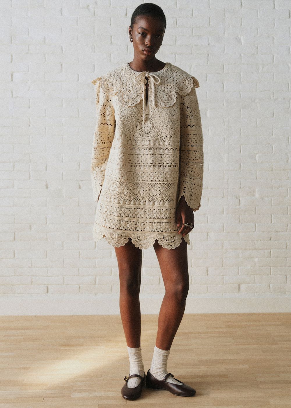 Valya Dress - Sézane x SEA NY - Ecru Guipure Lace