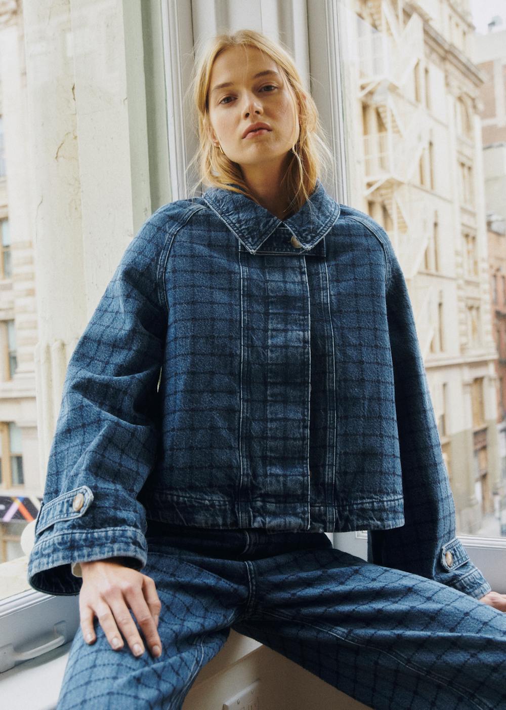 Avery Jacket - Sézane x SEA NY - Denim With Navy Embroidery