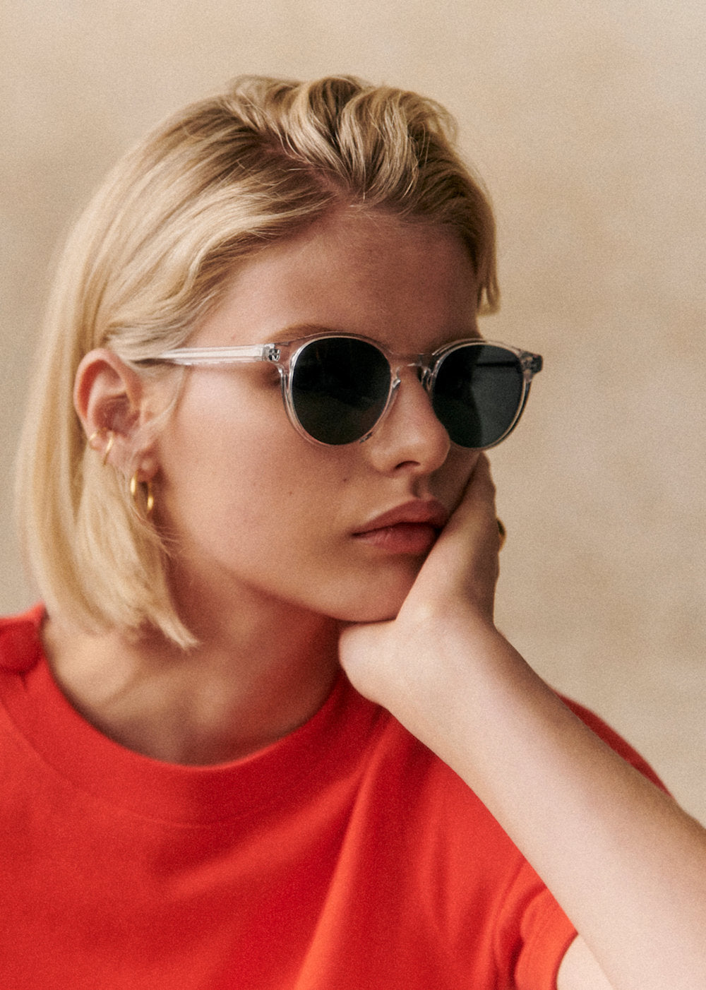 Penelope Sunglasses - Translucent White