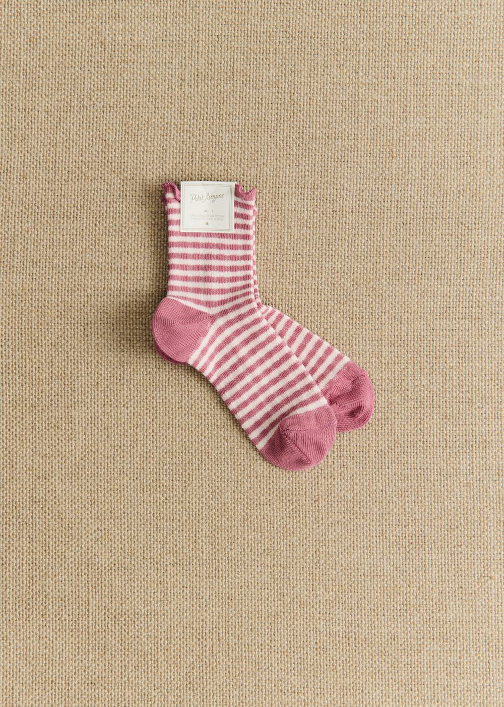 Children's Vichy Socks - Rosewood