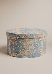 Oval Organizer Box - Meadow Blue Print