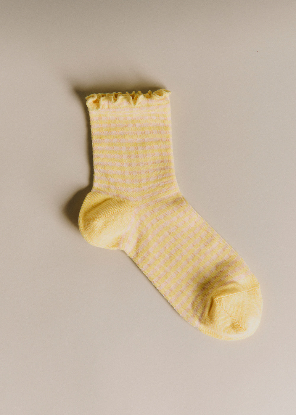 Vichy Socks - Pastel Yellow