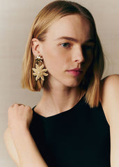 Marie Earrings - Golden Natural