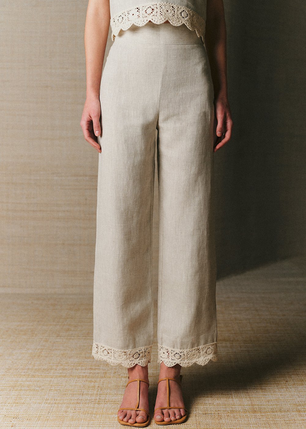 Fausto Trousers - Mottled Beige