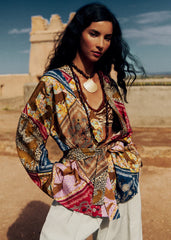 Eunice Jacket - Sézane x Inoui Editions - Inoui Patchwork Print