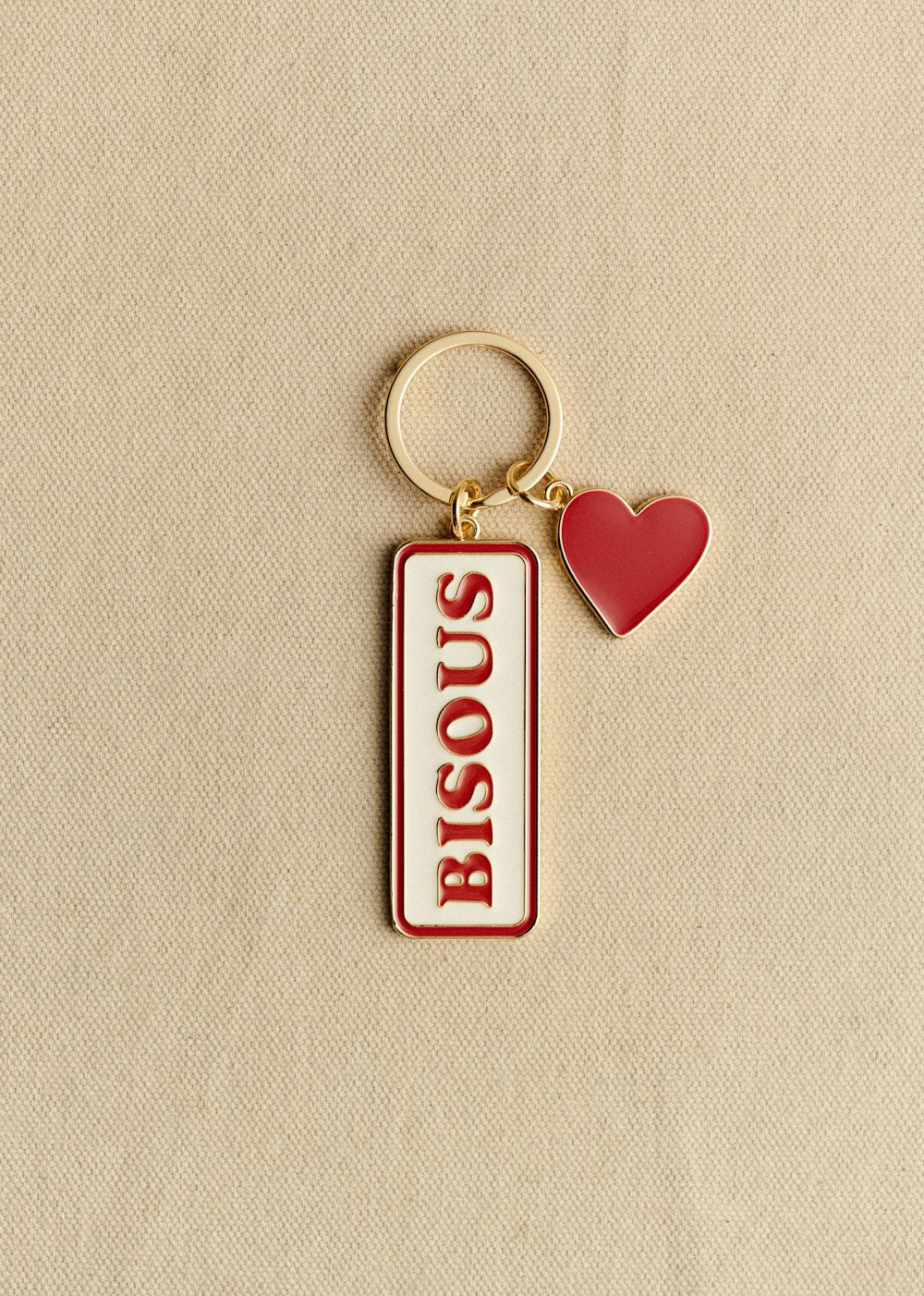 Word Keychain - Kiss Red