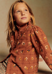 Chlo Shirt - Caramel Botanical Embroidery