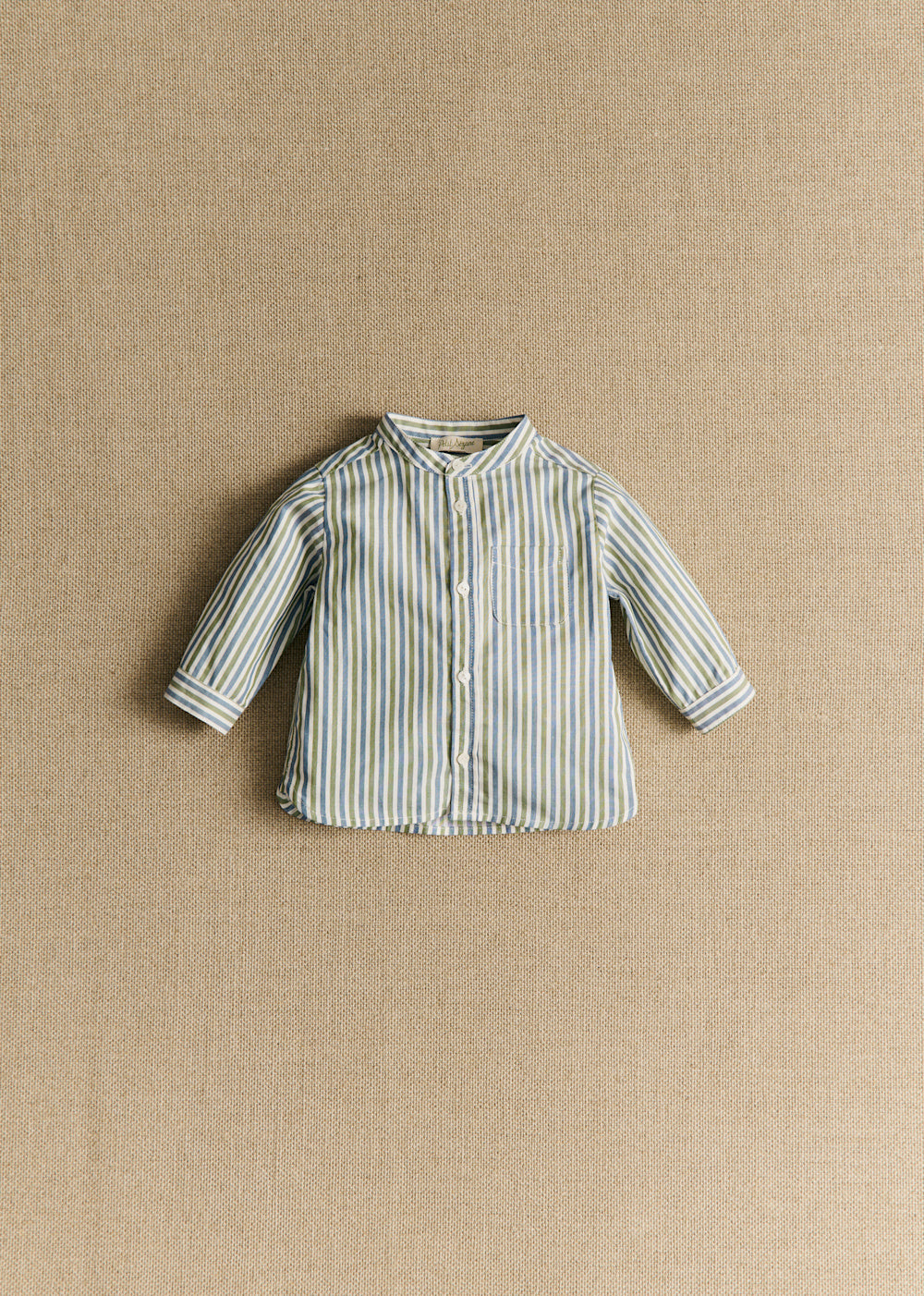 Benny shirt - Khaki Blue Stripe