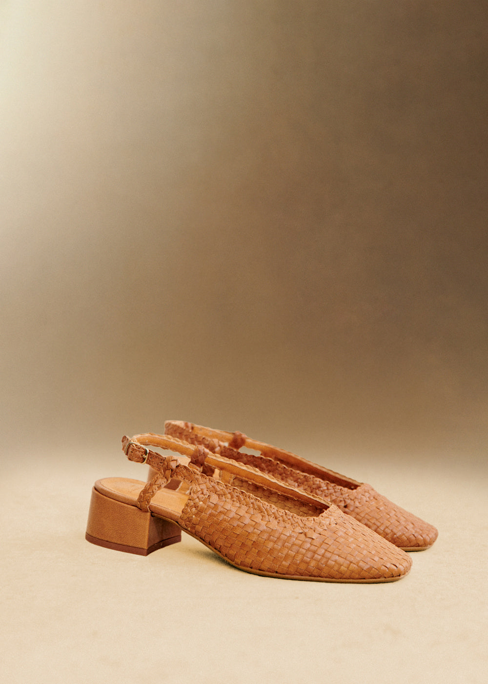 Noemie Heeled Pumps - Natural Heritage Braided Leather
