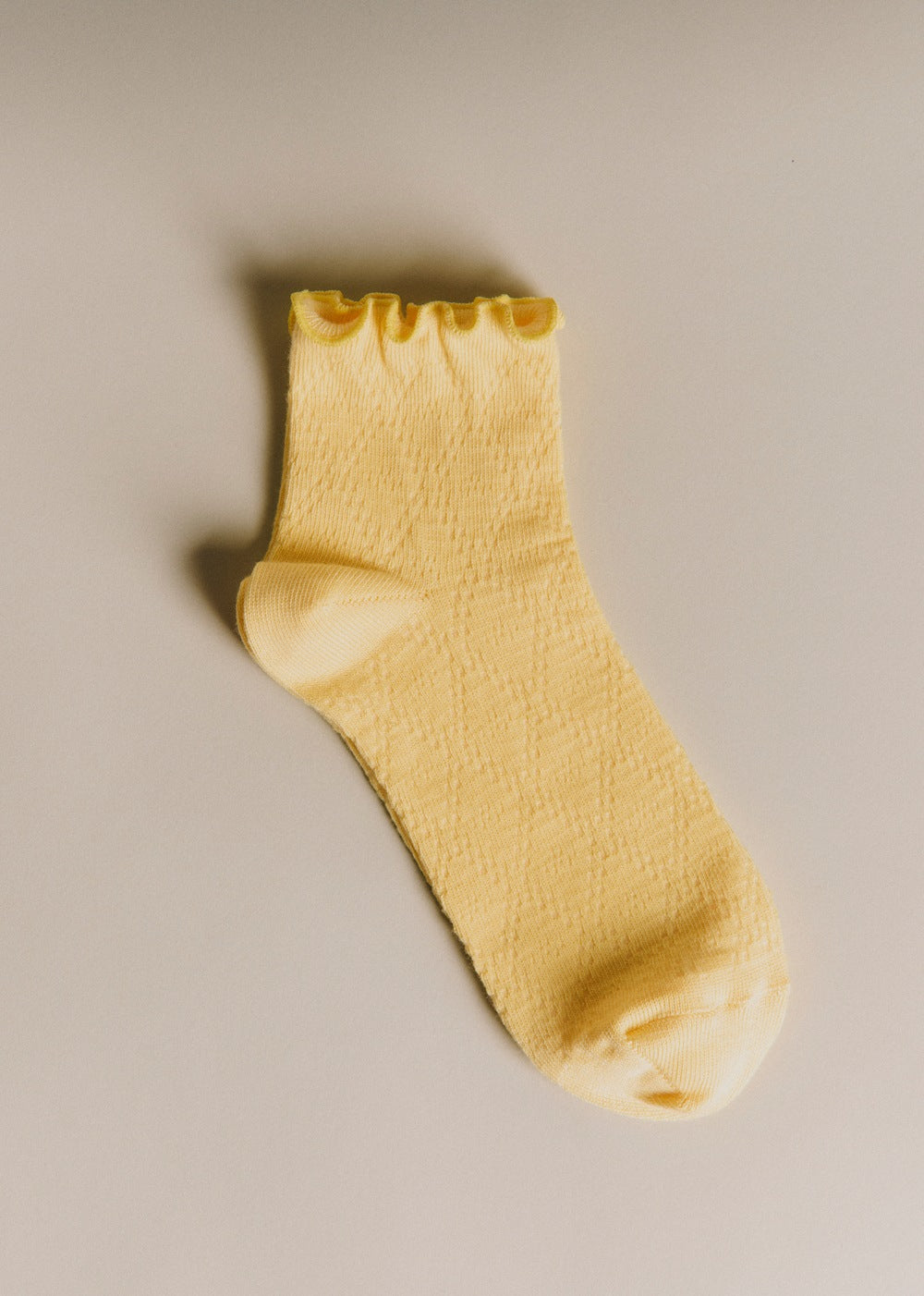 Pointelle socks - Lemon Yellow