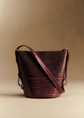 Gary Bag - Chocolate Crocodile Print