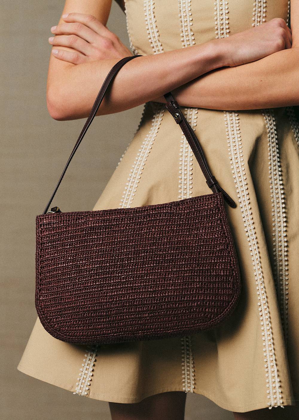 Jeanne Pouches - Purple Raffia