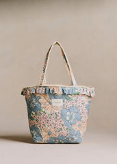 Small Canvas Bag - Meadow Blue Print