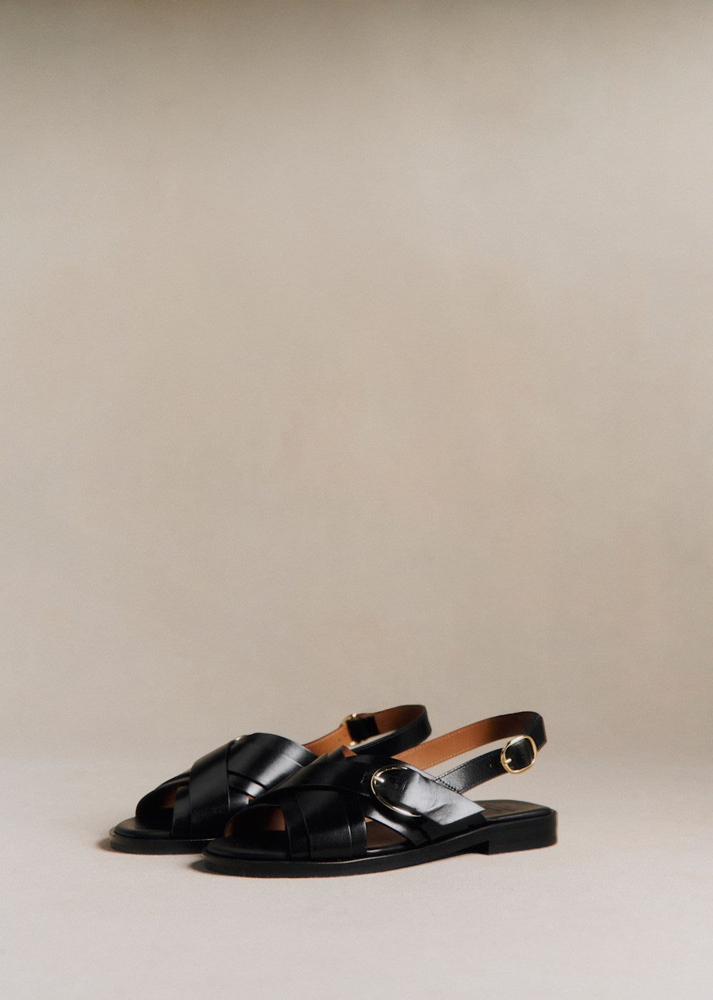 Low Blandine Sandals - Glossy Black