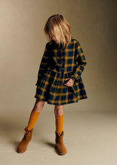 Romy Dress - Midnight Blue Checks