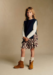 Thaïs Skirt - Ecru Red Check