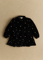 Louise Dress - Black Bronze Embroidery