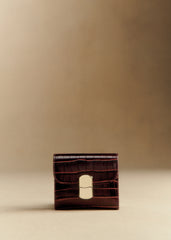 Milo Small Wallet - Chocolate Crocodile Print