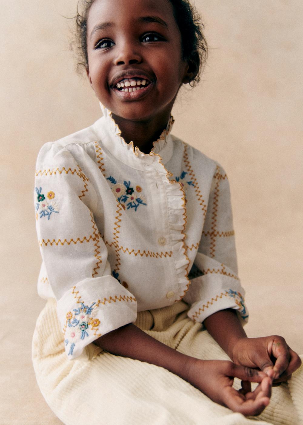 Chlo Shirt - Petit Sézane x Lucia Vergara - Aciano Embroidery