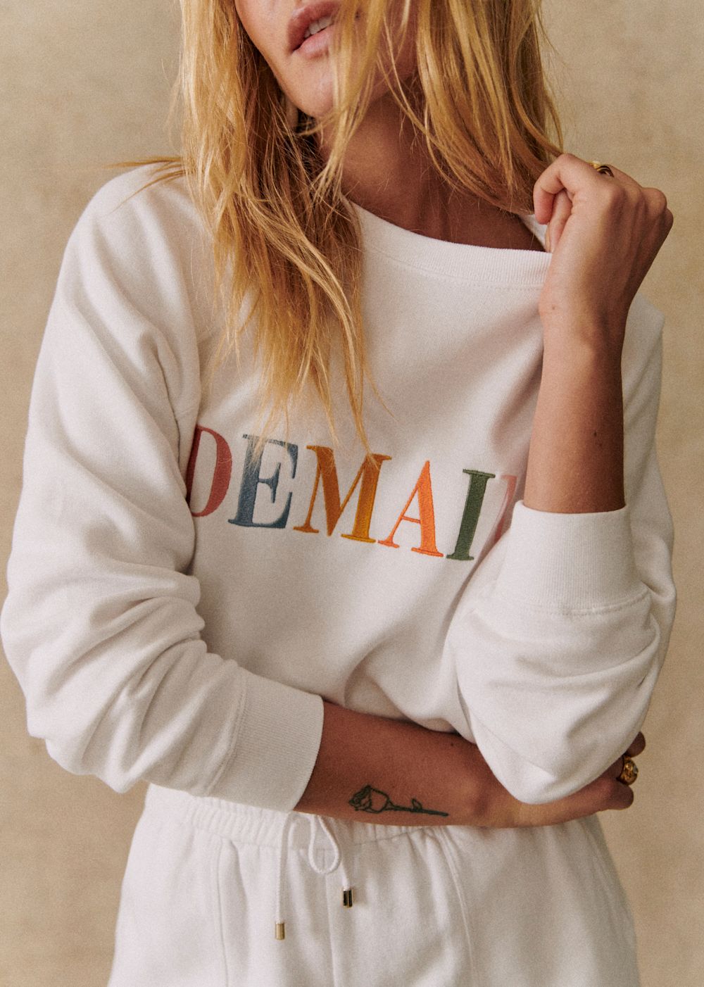 Demain Sweatshirt - Solidarity Creation - White Multicolour